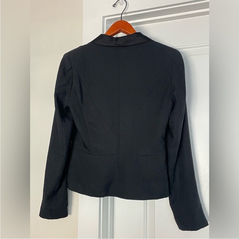 Anthropologie Tabitha Silk Black Women's Blazer Ruffle Goth Fantasy Runs Small - Picture 5 of 7
